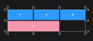 Пример реализации свойства grid-auto-flow со значением row dense.